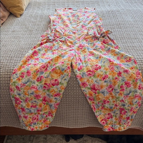 Laura Ashley Pants - Laura Ashley Multicolor Floral Jumpsuit